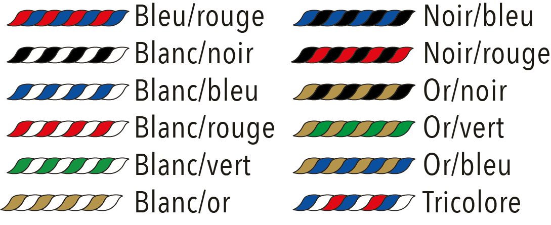 cordon couleur fanions